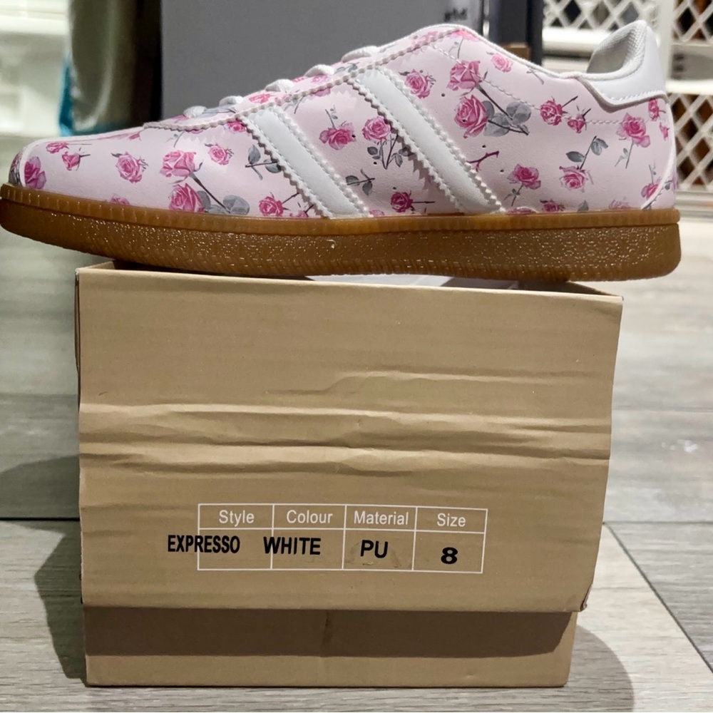 Expresso Floral White Sneakers